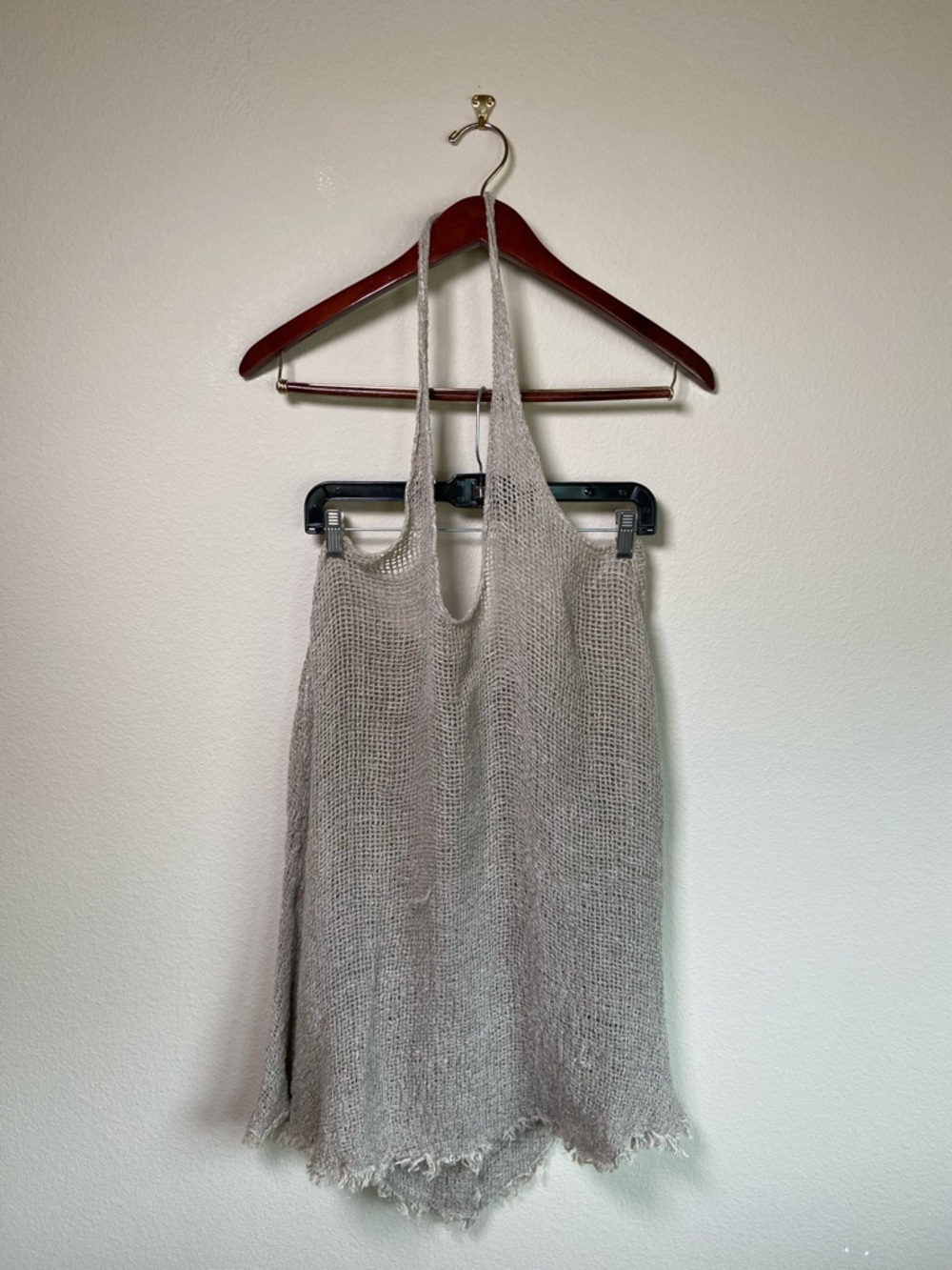 La Bottega di Brunella Lightweight Open Knit Halter Dress